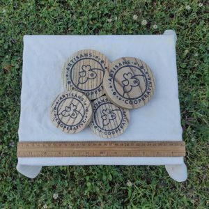 Custom woodworking - Set of 4 Artisans Co-op coasters