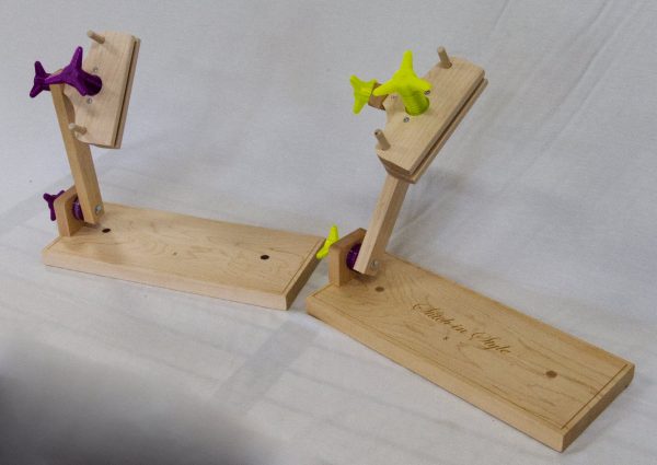 Single sided stand for holding stitching frames.