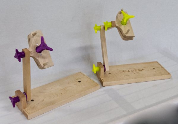 Single sided stand for holding stitching frames.