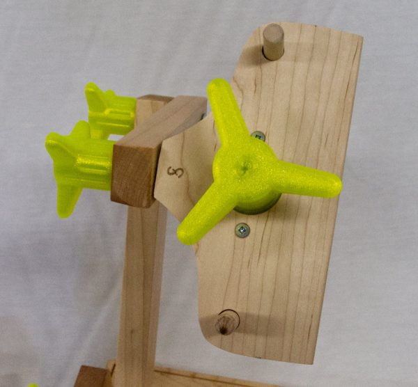 Actuator side of stitching frame clamp