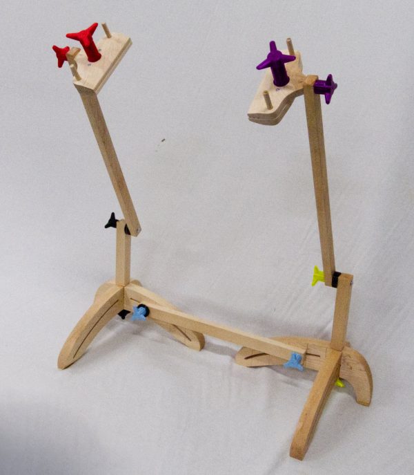 Floor stand for holding stitching frames.