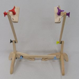 Floor stand for holding stitching frames.