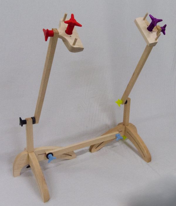 Floor stand for holding stitching frames.